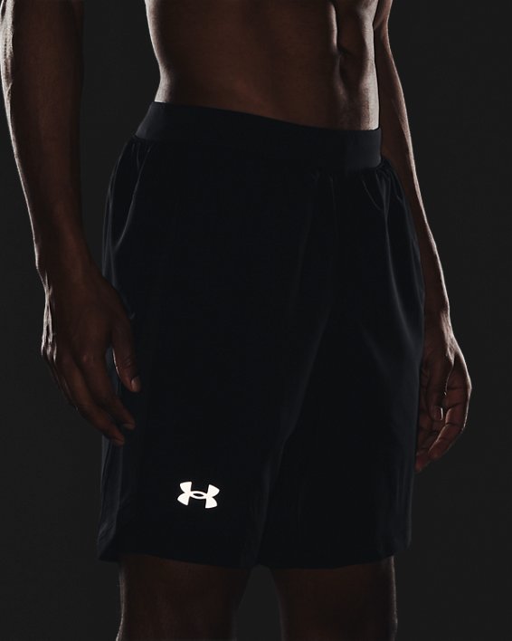 Men's UA Launch Run 2-in-1 Shorts in Black image number 6